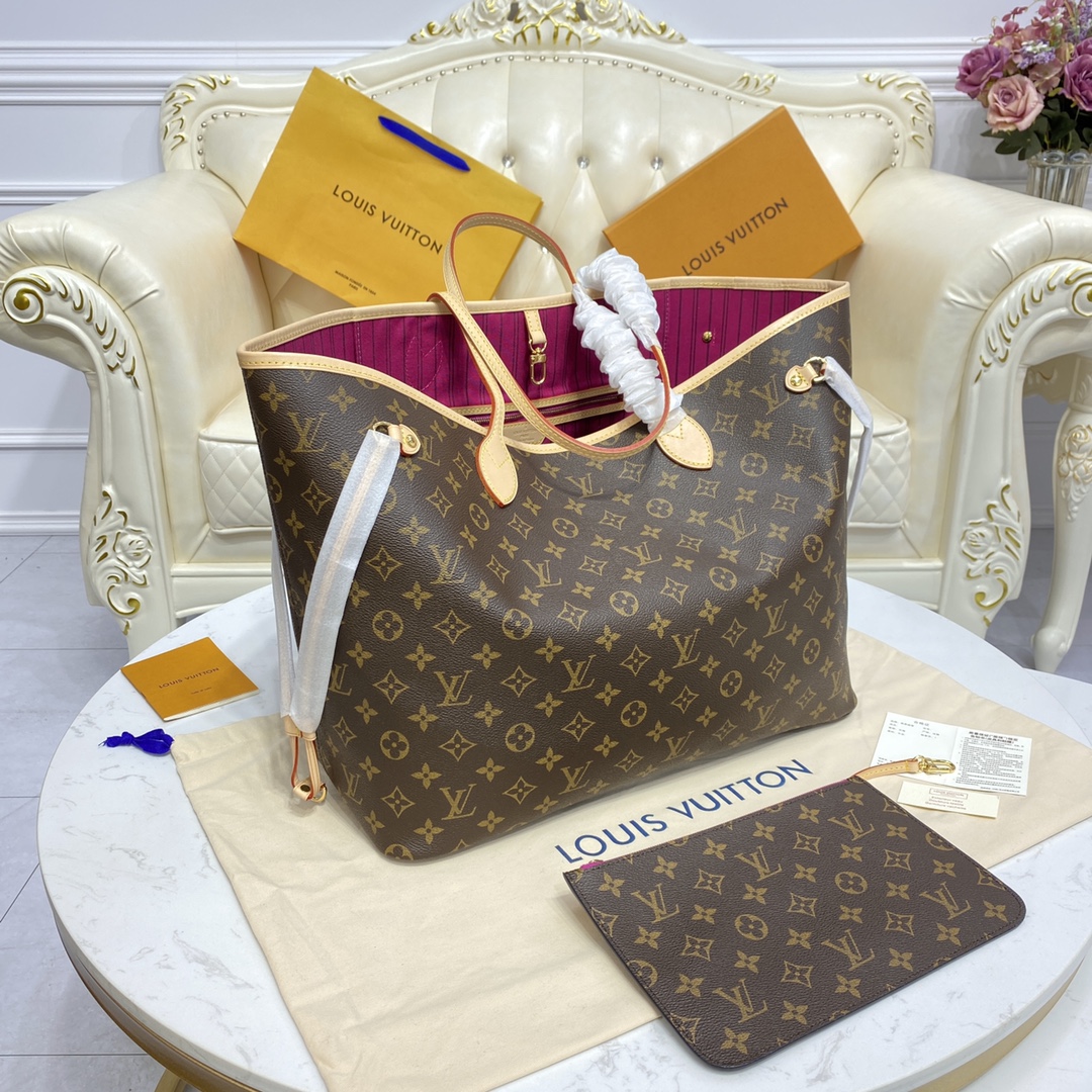 Louis Vuitton NEVERFULL GM Monogram Handbag M41180 Peony